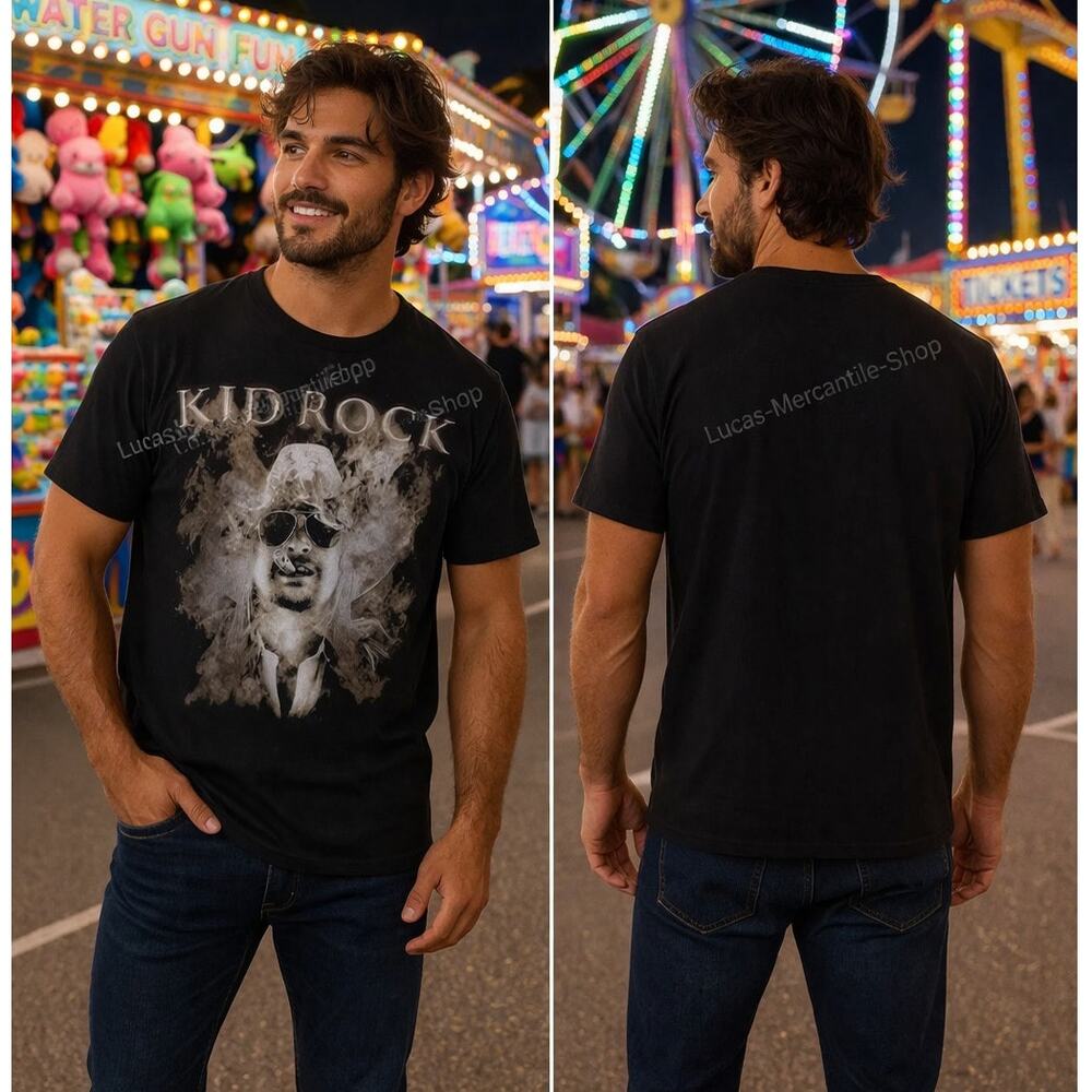 Kid Rock Rock Me Brand Black T Shirt Men’s Small 34-36 Graphic Tee